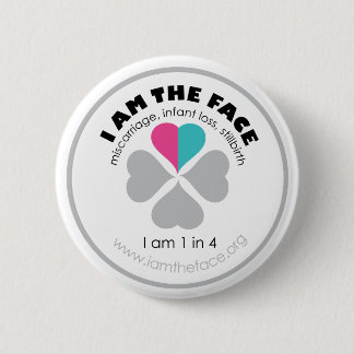 I AM THE FACE Pink and Blue Button
