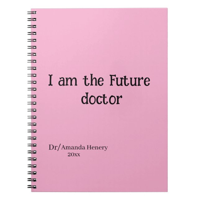 i am the future doctor Spiral Photo Notebook (Front)