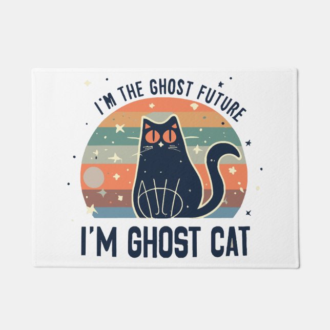 I AM THE GHOST FUTURE, GHOST CAT  DOORMAT (Front)