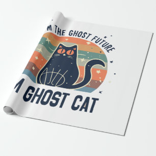 I AM THE GHOST FUTURE, GHOST CAT WRAPPING PAPER