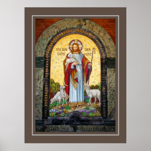 "I AM THE GOOD SHEPHERD" John 10:11 Mosaic Art  Poster