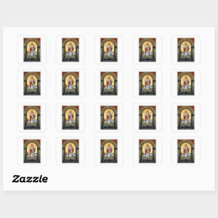 "I AM THE GOOD SHEPHERD" John 10:11 Mosaic Art  Square Sticker