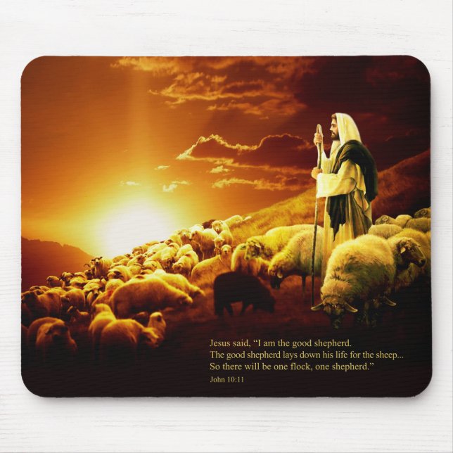 “I am the good shepherd. John 10:11 Mouse Pad (Front)