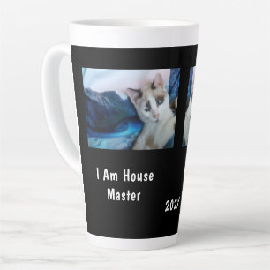 I Am The House Master Cat Photo Custom Latte Mug