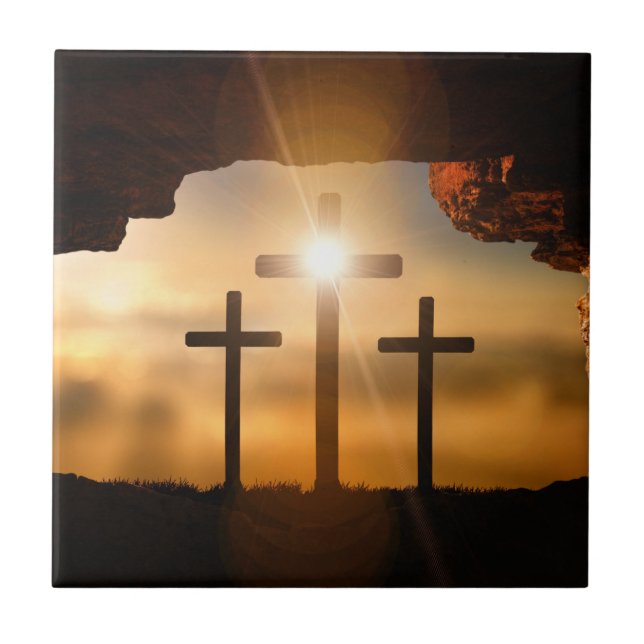 I am the Light of the World Ceramic Tile (Front)