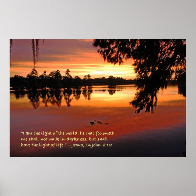"I am the Light of the World" Scripture Poster (Front)