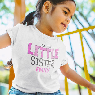I am the Little Sister Cute Modern Whimsical Baby T-Shirt