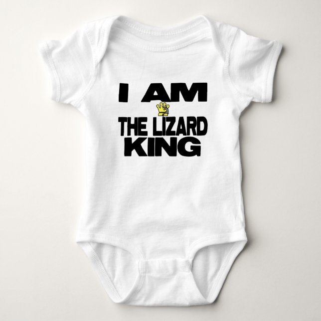 I Am The Lizard King Baby Bodysuit (Front)