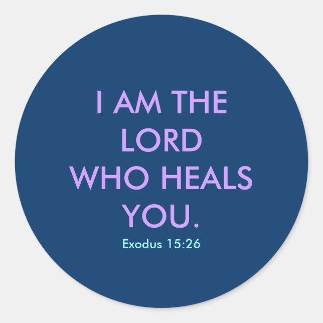 I AM THE LORD - 1118 CLASSIC ROUND STICKER (Front)