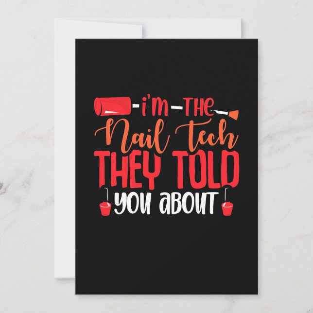 I Am The Nail Tech Invitation (Front)