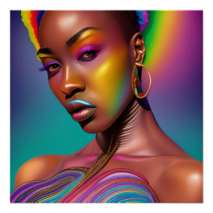 I am the neck. African Women Black Melanin Sista Poster
