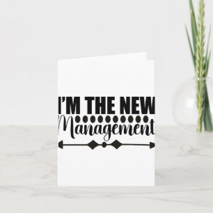 I Am The New Management Funny Newly Married Wife H Card