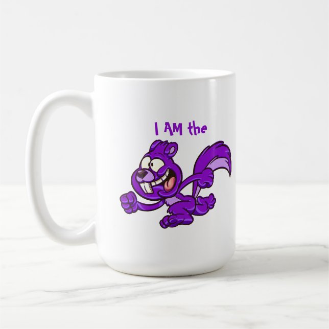 I AM the Purple Squirrel Office Coffee Mug (Left)