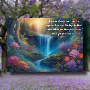 I Am The Resurrection And The Life Forest Easter Holiday Card