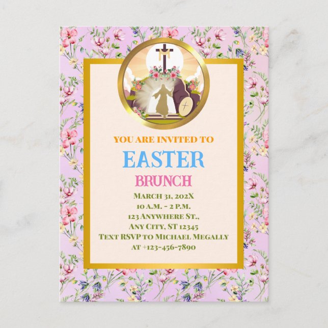 I am the resurrection and the life postcard (Front)