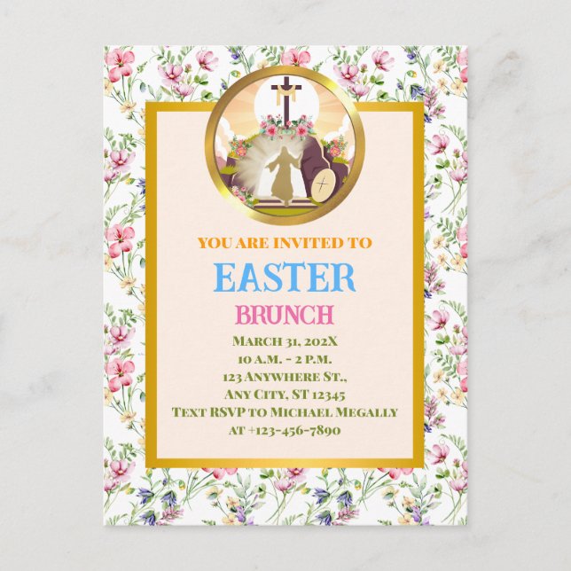 I am the resurrection and the life postcard (Front)