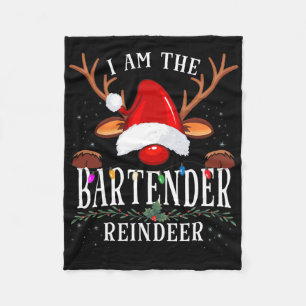 I Am The Rtender Reindeer Christmas Family Fleece Blanket