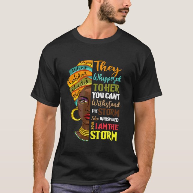 I Am The Storm African Women T-Shirt (Front)