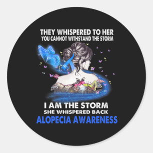 I Am The Storm Alopecia Awareness Classic Round Sticker