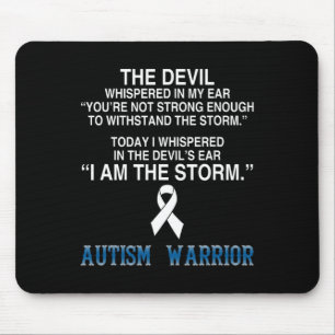 I Am The Storm Autism Warrior Autism Awareness Mouse Pad
