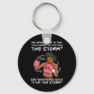 I Am The Storm Black African Woman Breast Cancer A Key Ring