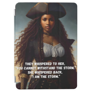 I Am the Storm Black Woman Pirate Art iPad Air Cover