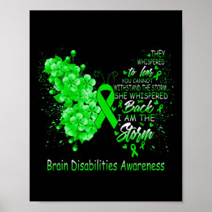 I Am The Storm Brain Disabilities Awareness Butter Poster