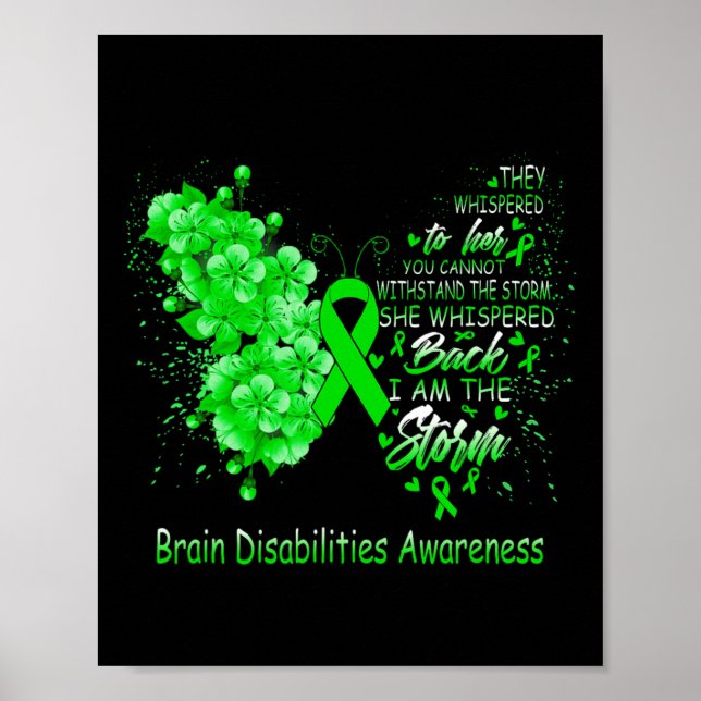 I Am The Storm Brain Disabilities Awareness Butter Poster (Front)