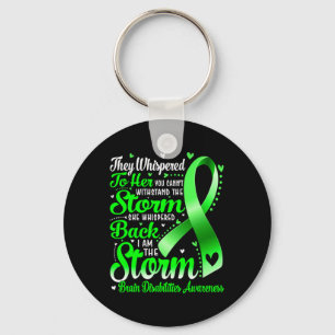 I Am The Storm Brain Disabilities Awareness Green Key Ring