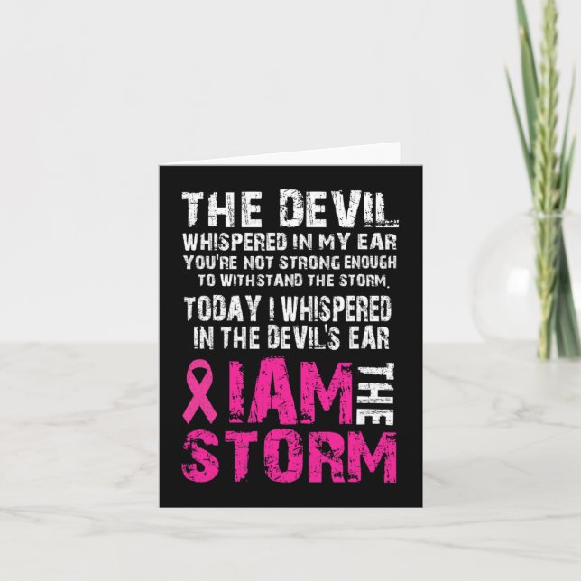 I am the storm Breast cancer awareness  Card (Front)