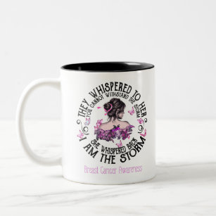 I Am The Storm Breast Cancer Awareness Two-Tone Coffee Mug