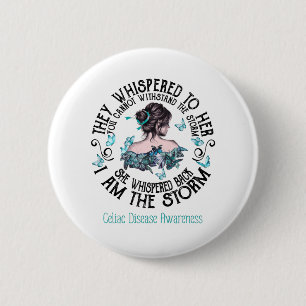 I Am The Storm Celiac Disease Awareness 6 Cm Round Badge