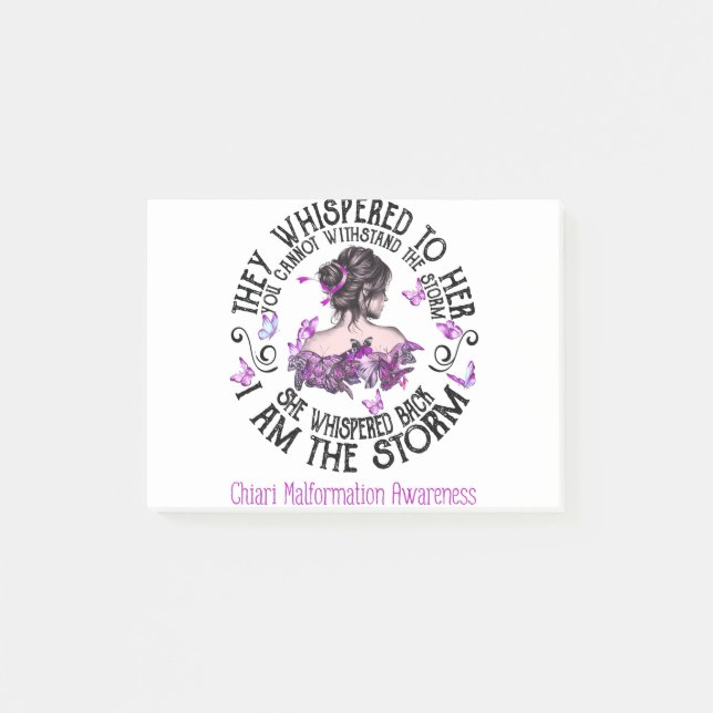 I Am The Storm Chiari Malformation Awareness Post-it Notes (Front)