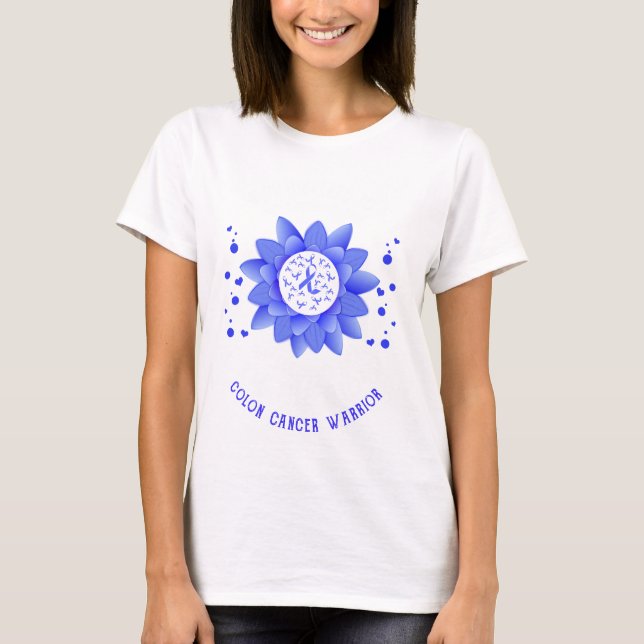 i am the storm colon cancer warrior flower T-Shirt (Front)