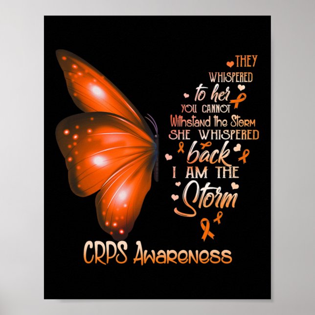 I am the storm CRPS Awareness Butterfly  Poster (Front)