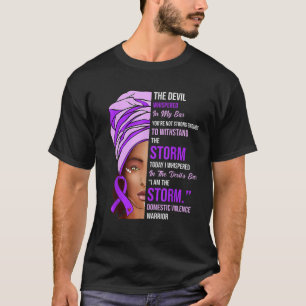 I Am The Storm Domestic Violence Awareness Purple T-Shirt