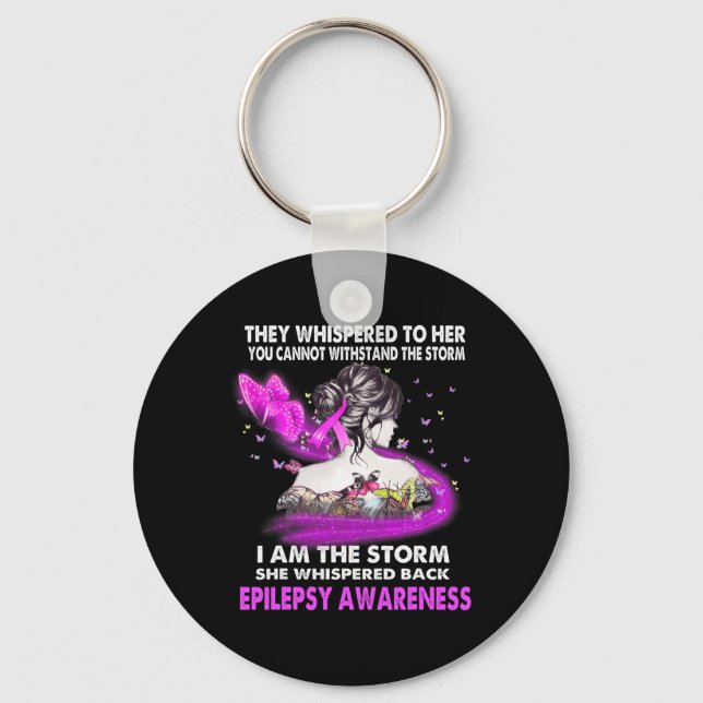I Am The Storm Epilepsy Awareness  Key Ring (Front)