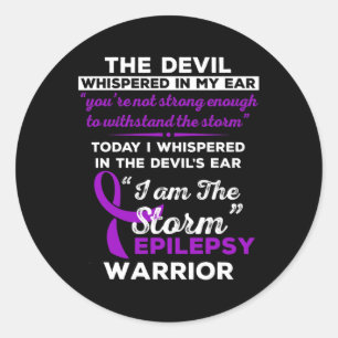 I Am The Storm Epilepsy Warrior Classic Round Sticker