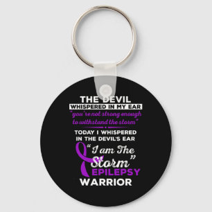 I Am the Storm Epilepsy Warrior  Key Ring