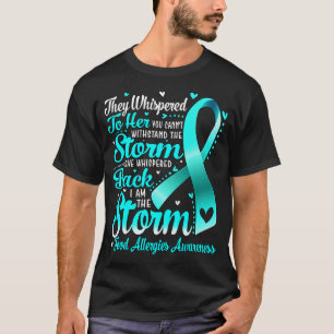 I Am The Storm Food Allergies Awareness Teal Ribbo T-Shirt