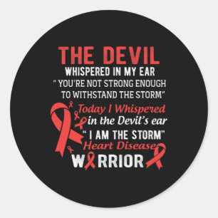 I Am The Storm Heart Disease Warrior  Classic Round Sticker
