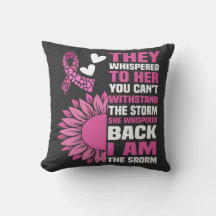 "I Am the Storm" Inspirational Pink Quote Design