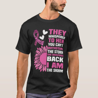 "I Am the Storm" Inspirational Pink Quote Design T-Shirt