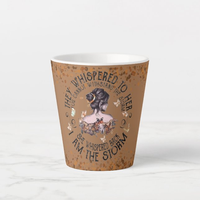 i am the storm latte mug (Front)