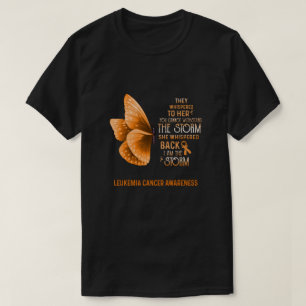 I Am The Storm Leukaemia Cancer Awareness Butterfl T-Shirt