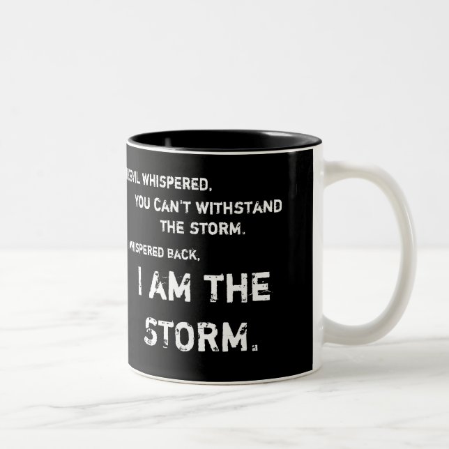 I am the Storm Lion mug Black and White (Right)
