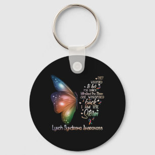 I Am The Storm Lynch Syndrome Awareness Butterfly  Key Ring