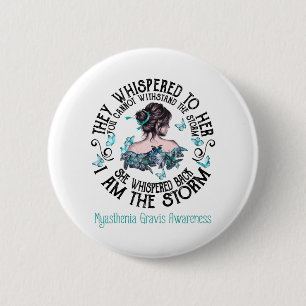 I Am The Storm Myasthenia Gravis Awareness 6 Cm Round Badge