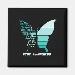 I Am The Storm Ptsd Stress Awareness Ribbon Butter Magnet