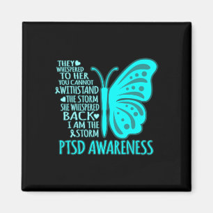 I Am The Storm Ptsd Stress Awareness Ribbon Graphi Magnet